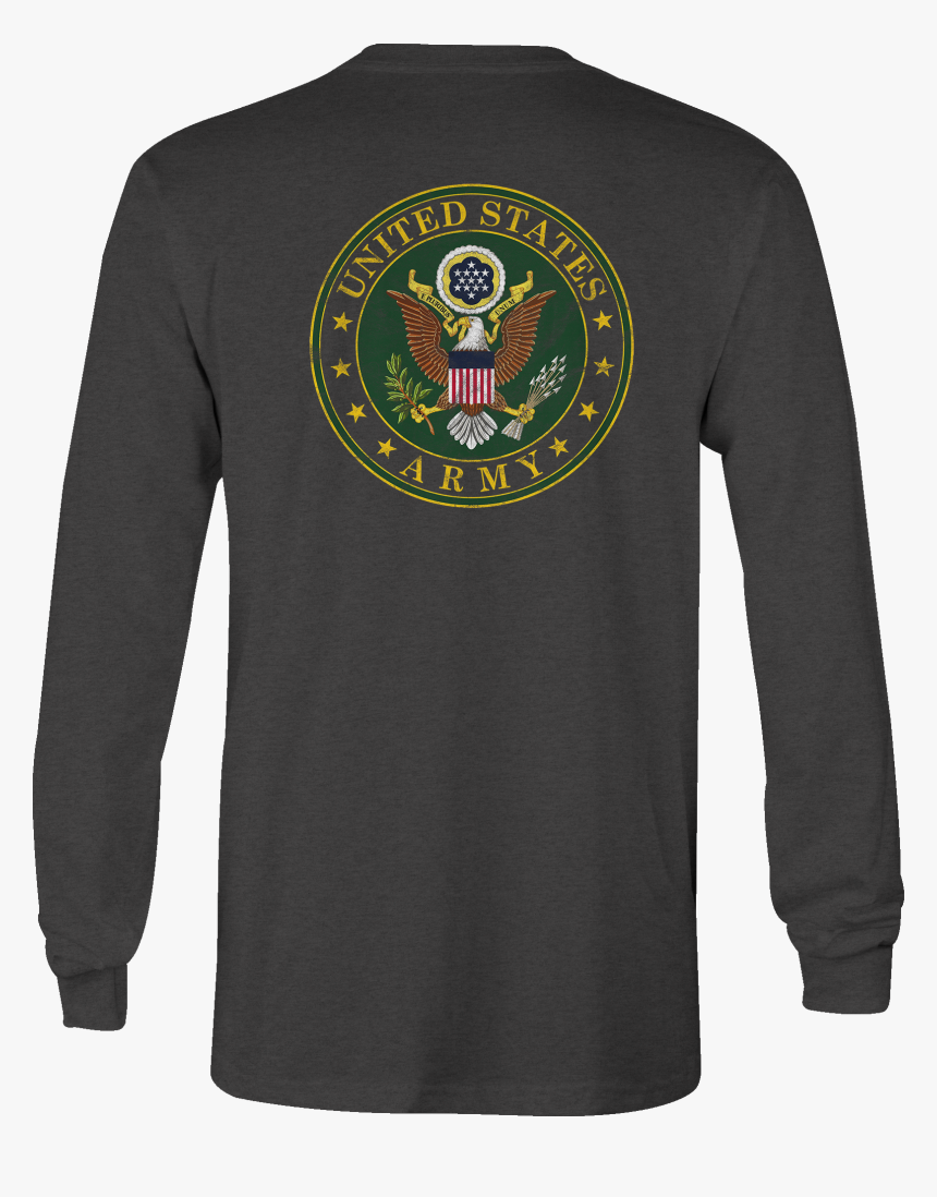 Us Army Long Sleeve Tshirt Eagle Seal Military Shirt - Long-sleeved T-shirt, HD Png Download, Free Download