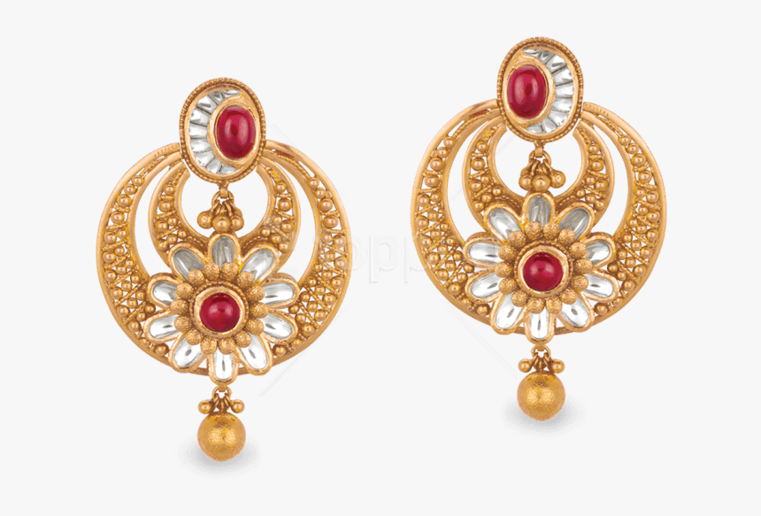 Gold Earring Png - Earring Png, Transparent Png, Free Download