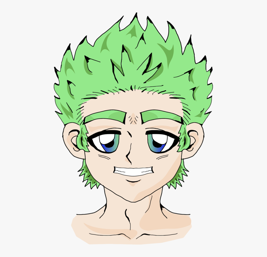 Art,plant,line Art - Green Anime Boy Transparent, HD Png Download, Free Download