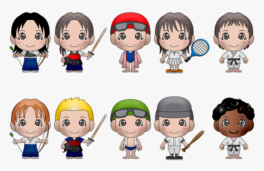 Chibi Kids, Sports, Chibi, Boy, Ball, Character, Young - Niños Chibi, HD Png Download, Free Download