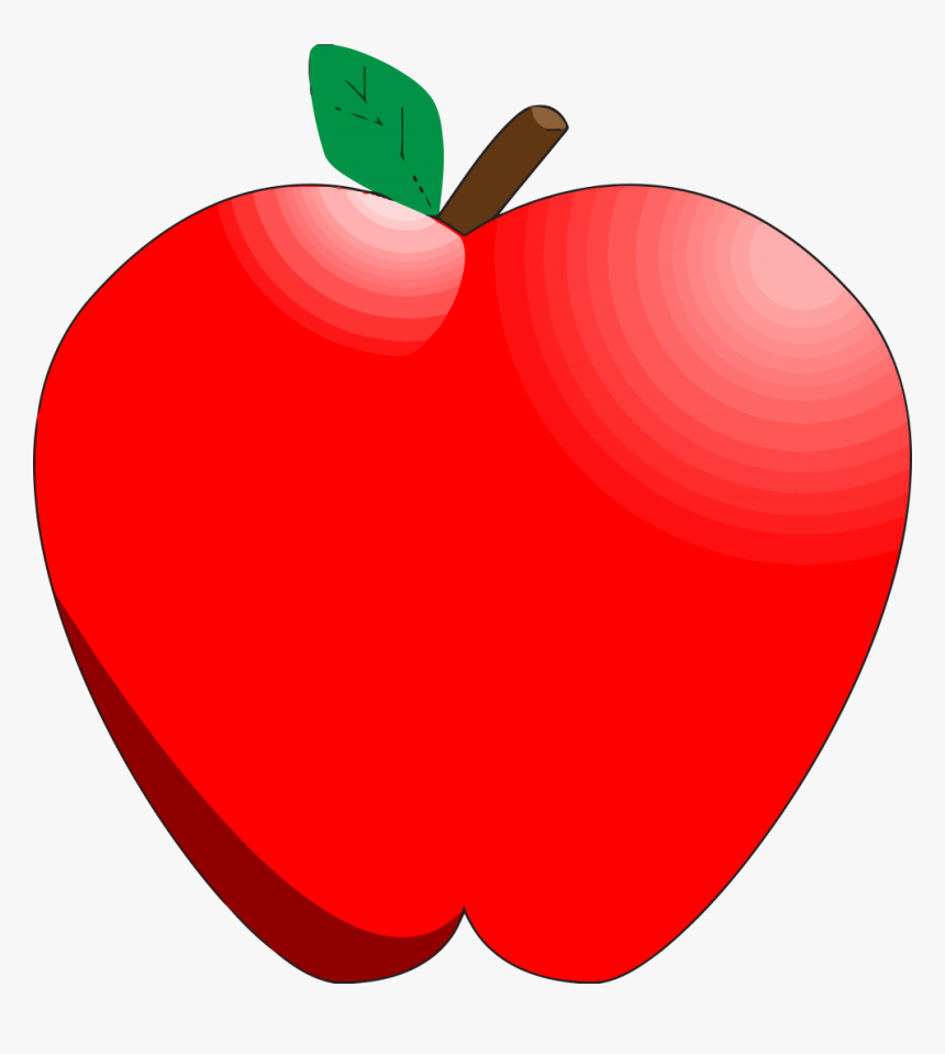 Heart,love,apple - Cartoon Apple, HD Png Download, Free Download