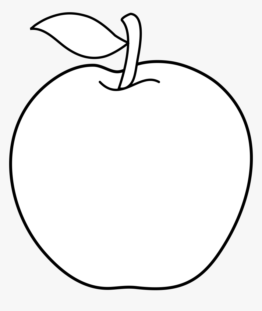 Apple Tree Clipart - Apple Fruit Clipart Black And White, HD Png Download, Free Download