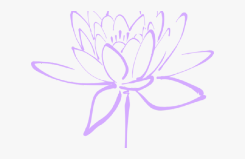 Purple Flower Clipart Lavender Flower - Lotusbloem Png, Transparent Png, Free Download