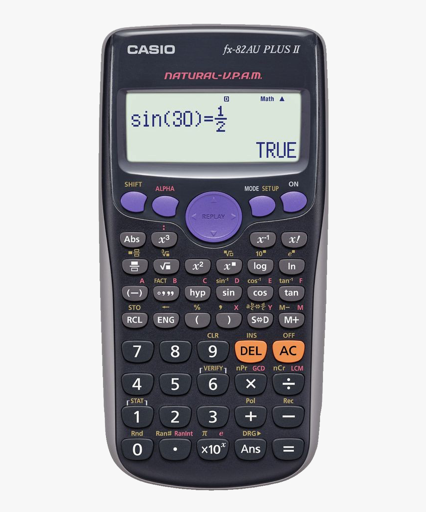 Calculator Png Picture - Casio Fx 82za Plus, Transparent Png, Free Download