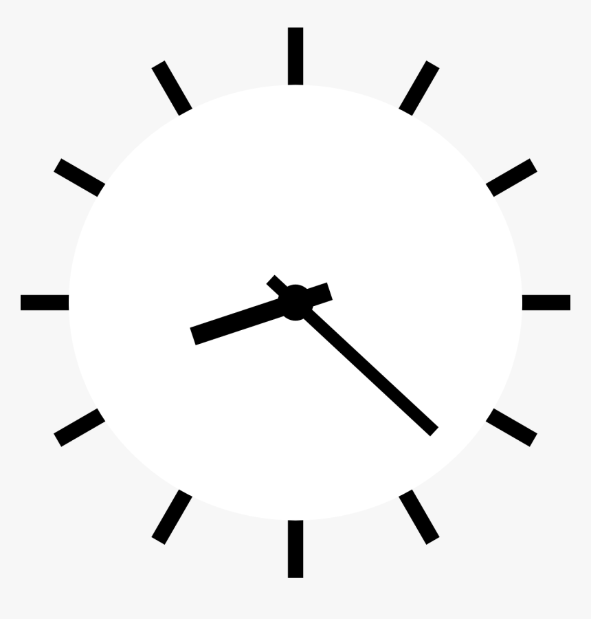 Clock Svg Clip Arts - White Clock Clipart Png, Transparent Png, Free Download