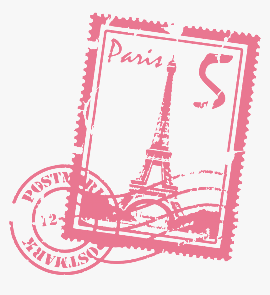Line,postage Stamp,font - Paris Postage Stamp Png, Transparent Png, Free Download