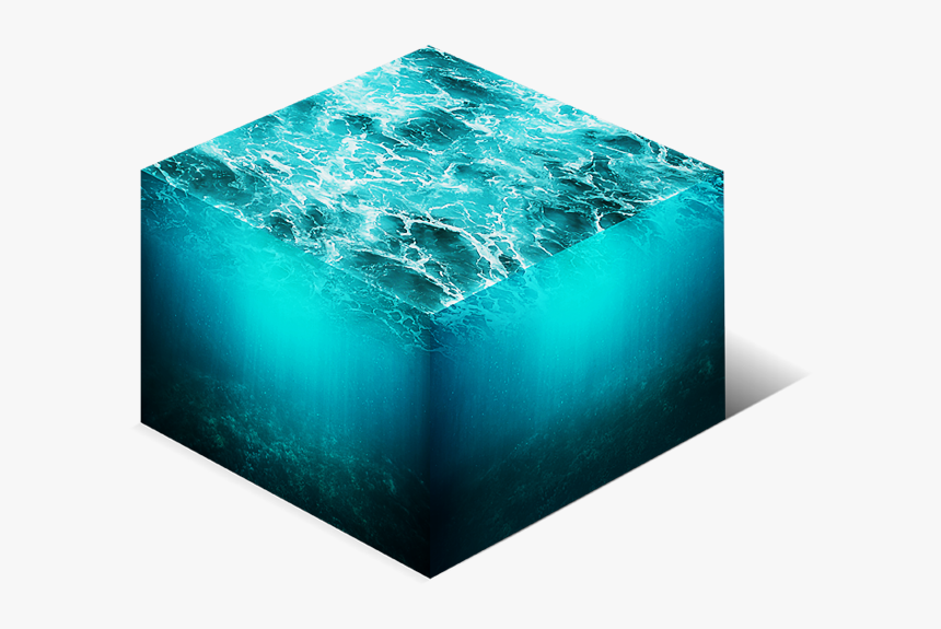 Isometric Water Cube 3d Cross Section Png Stock Photo - Water Cross Section Png, Transparent Png, Free Download