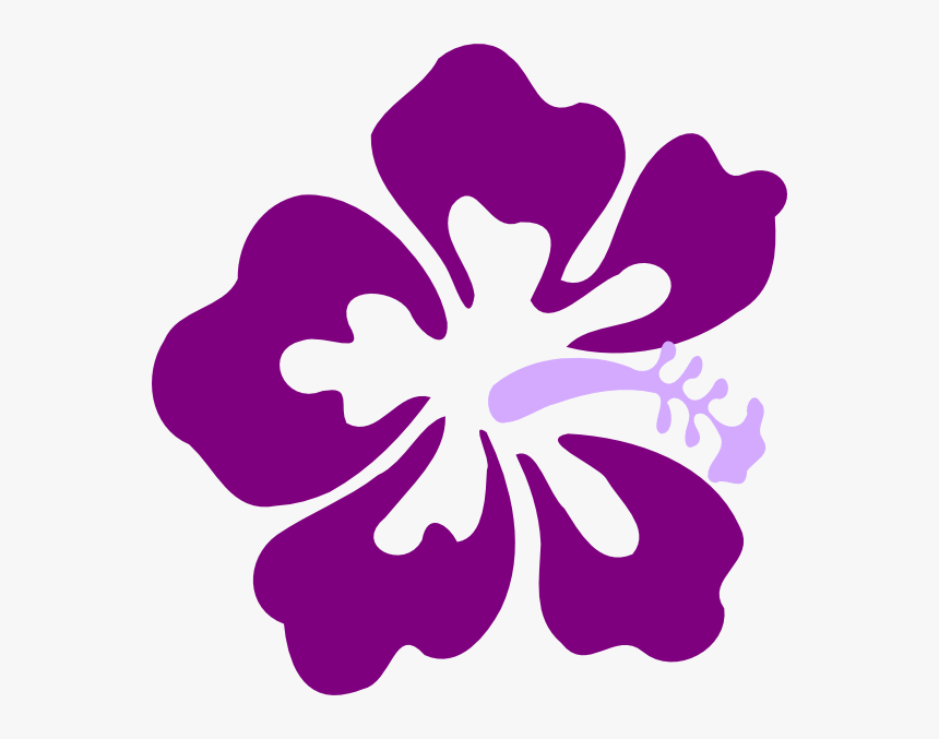 Free Lavender Clipart - Purple Hawaiian Flower Clipart, HD Png Download, Free Download