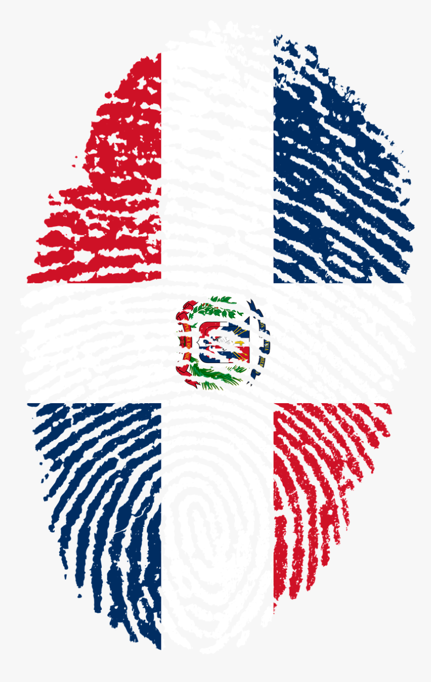 Dominican Republic Flag Fingerprint Free Picture - Challenges Of Digital India, HD Png Download, Free Download