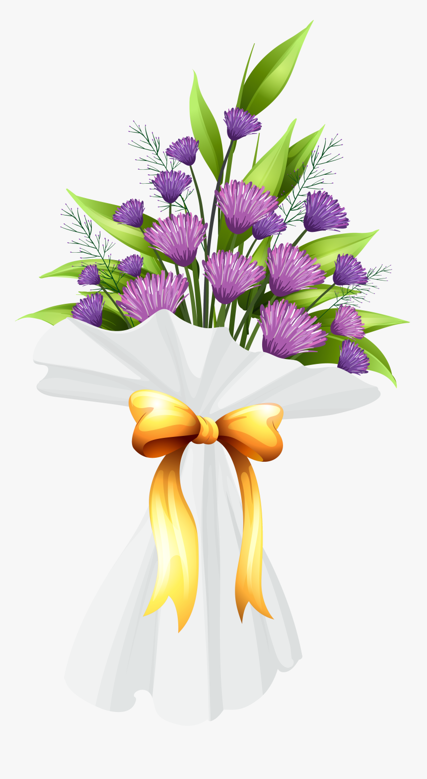 Purple Flowers Bouquet Png Clipart Image, Transparent Png, Free Download