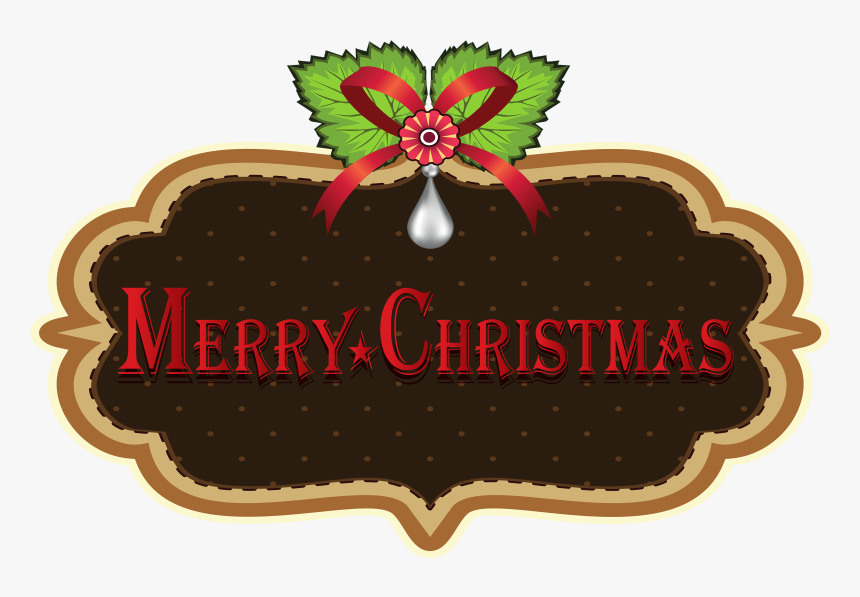 Merry Christmas Label Png Clipar - Illustration, Transparent Png, Free Download