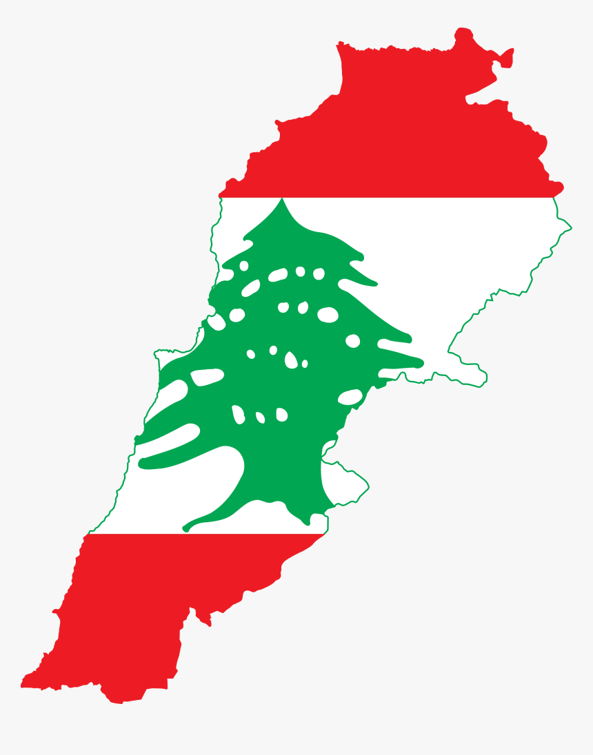 Lebanon Flag Map, HD Png Download, Free Download