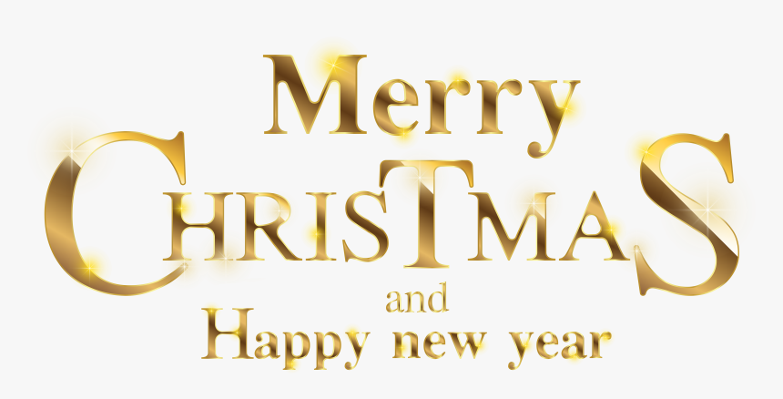 Transparent Gold Christmas Clipart - Merry Christmas And Happy New Year 2019 Png, Png Download, Free Download