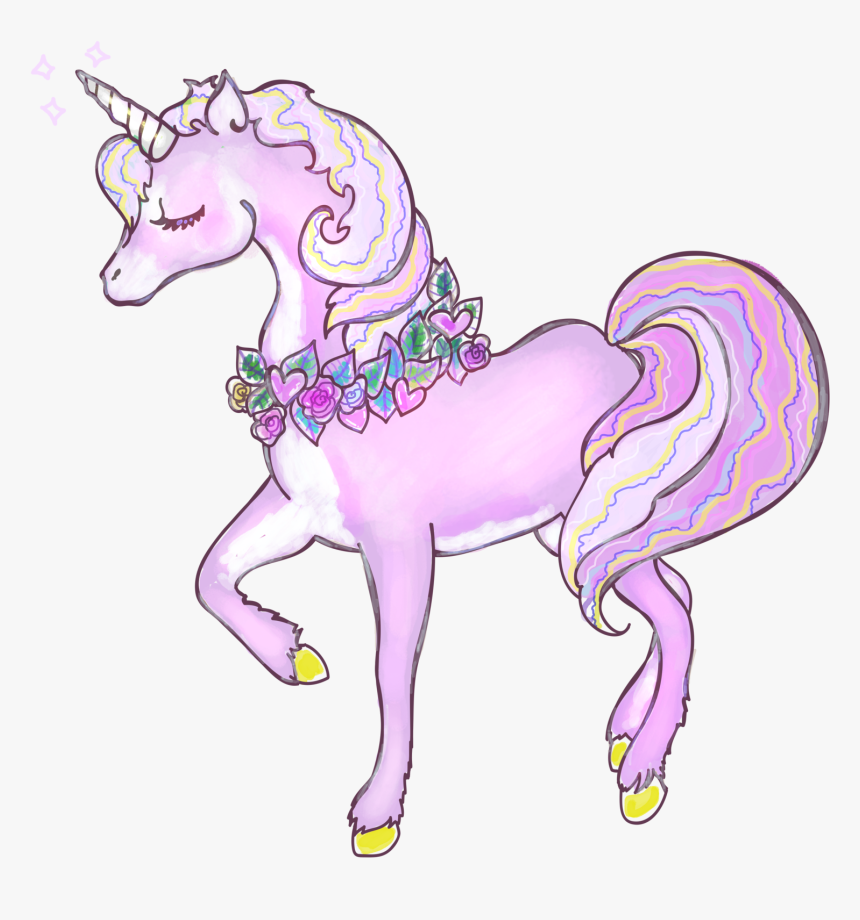 Unicorn,fictional Character,mane,mythical Figure,line - Unicorn Transparent, HD Png Download, Free Download