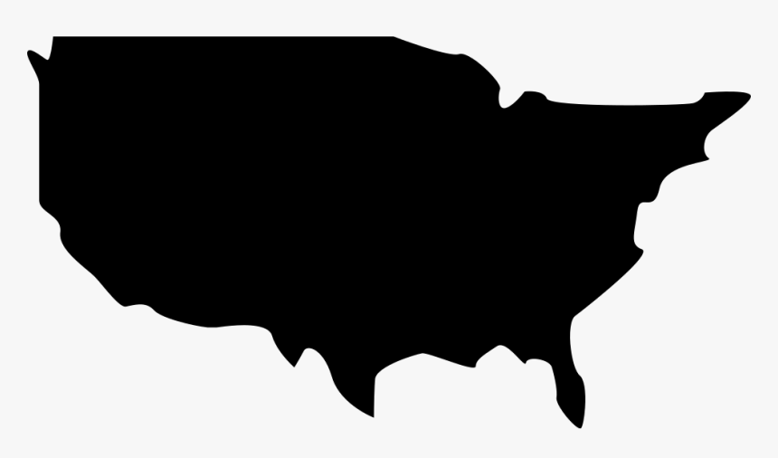 Us Map - America Shape Black And White, HD Png Download, Free Download
