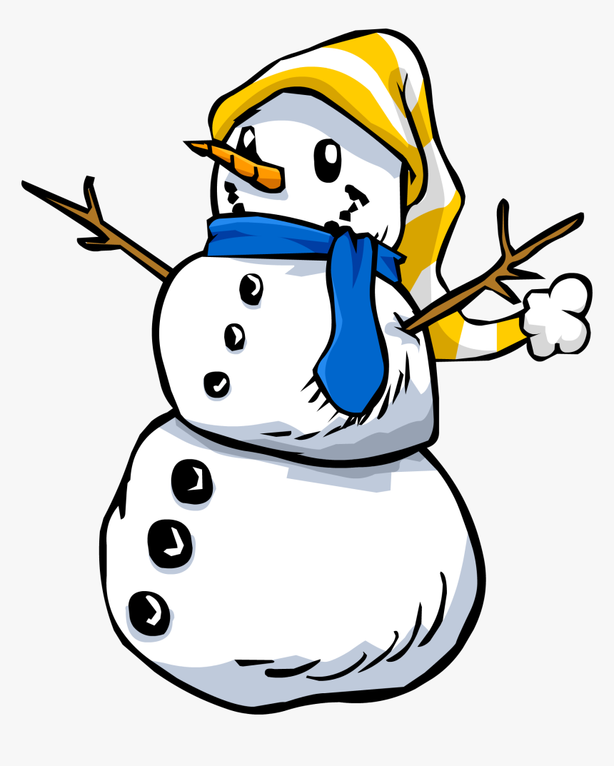 Snowman Sprite - Club Penguin Snowman Png, Transparent Png, Free Download