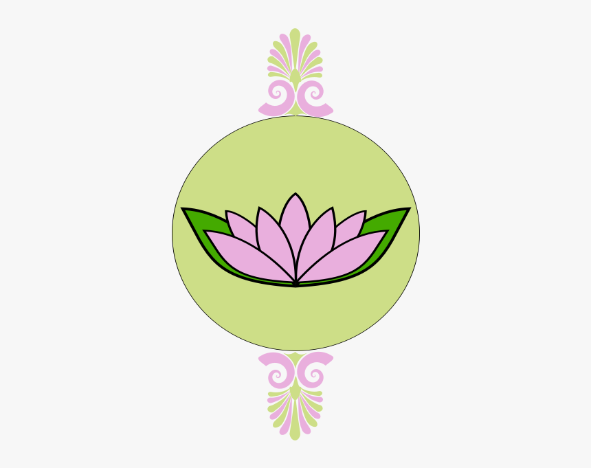 Lavender And Green Frame With Lotus - Gambar Vektor Bunga Teratai, HD Png Download, Free Download