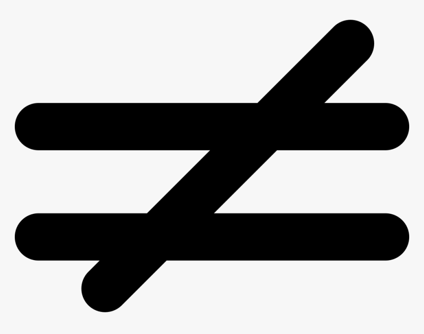 Is Not Equal To Mathematical Symbol - Not Equal Sign Png, Transparent Png, Free Download