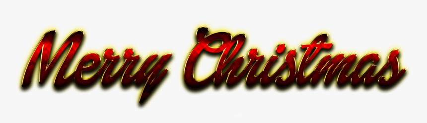 Merry Christmas Word Art Transparent Background - Calligraphy, HD Png Download, Free Download