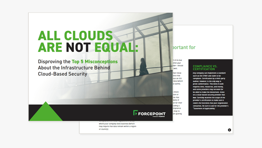 Forcepoint All Clouds Are Not Equal Ebook Cover Page - Flyer, HD Png Download, Free Download