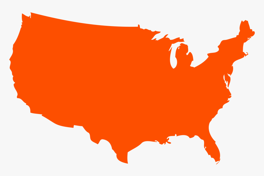 Transparent Usa Outline Clipart - Usa Silhouette Clip Art, HD Png Download, Free Download