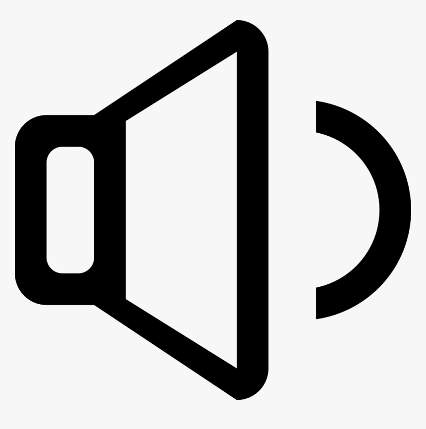Speaker Outline - White Unmute Icon Png, Transparent Png, Free Download