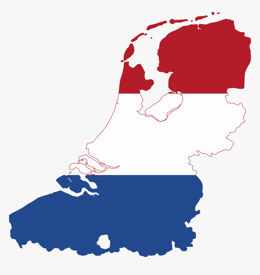 Flag Map Of The Dutch Language - Netherlands Flag Map, HD Png Download, Free Download