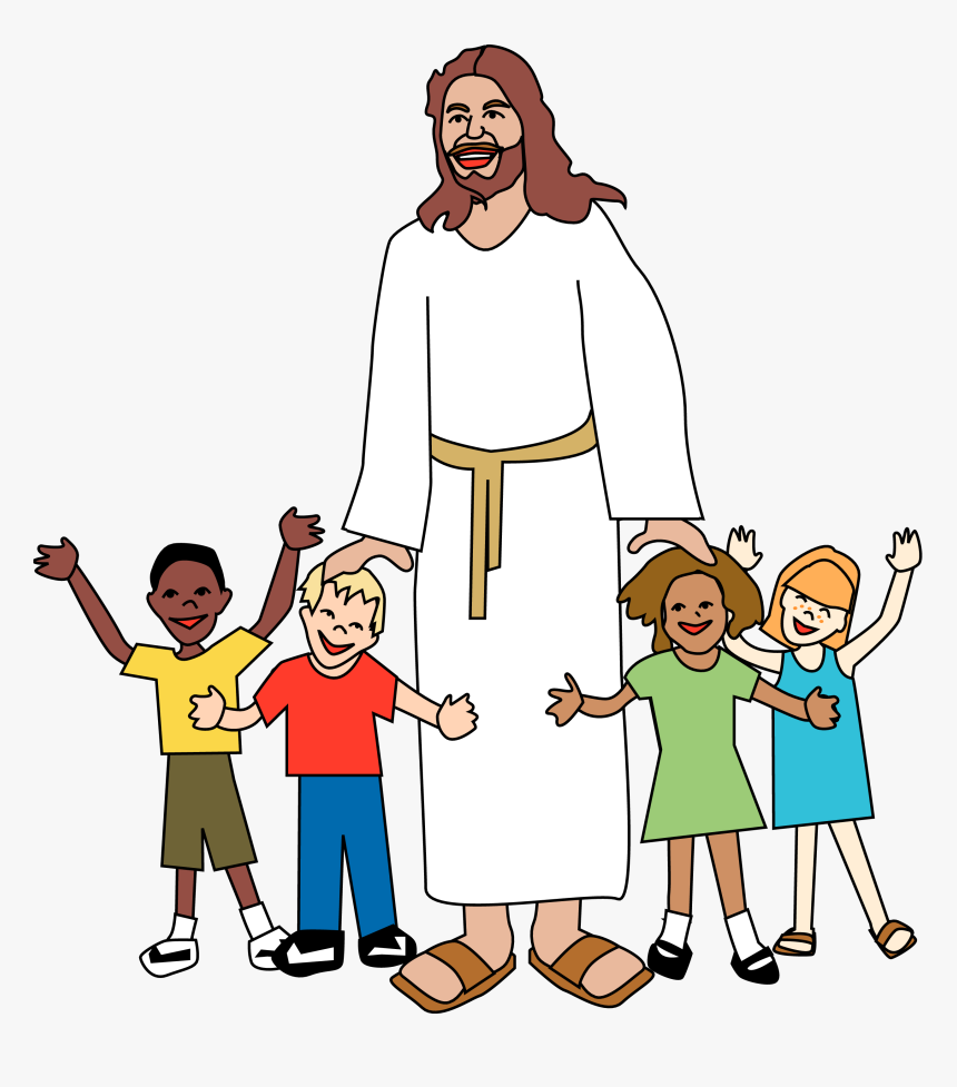 Sunday School Jesus Clip Art Merry Christmas Amp Happy - Kids In Church Clipart, HD Png Download, Free Download