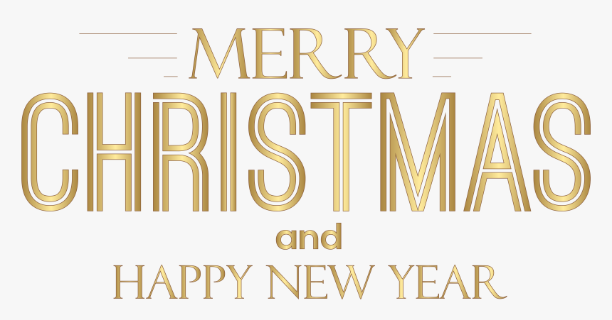 Merry Christmas And Happy New Year Text Png Clip Art - Merry Christmas And Happy New Year Calligraphy Png, Transparent Png, Free Download