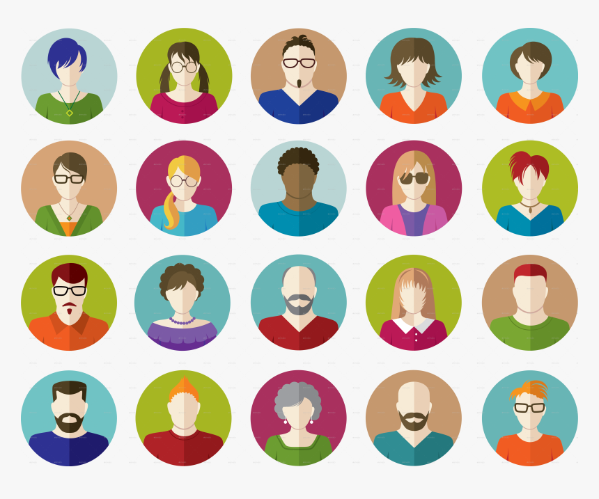 People Flat Icon Set, HD Png Download, Free Download