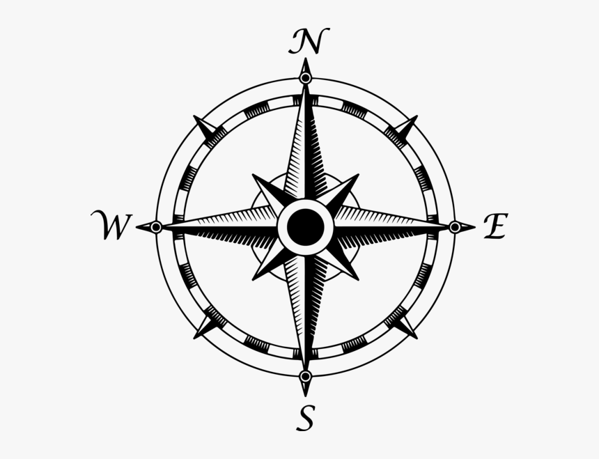 Stick Sun Shadow= A Compass - Compass Transparent, HD Png Download, Free Download