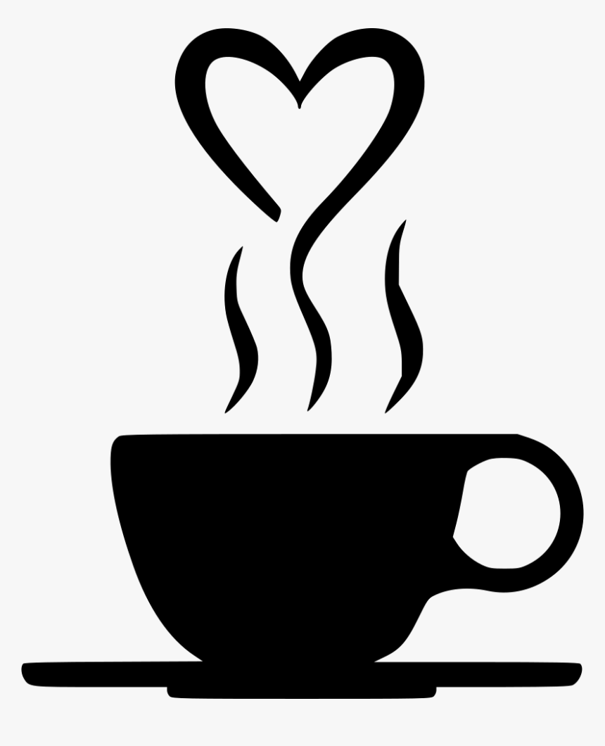 Download Smoke Drink Romantic Heart Coffee Cup Svg - Coffee Mug Svg Free, HD Png Download - kindpng
