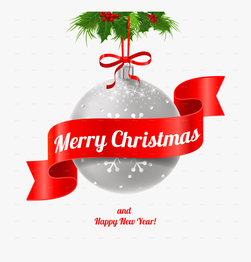 Merry Christmas Logo - Merry Christmas Ribbon Png, Transparent Png, Free Download