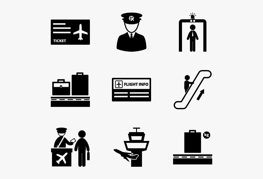 Airport - Airport Icons Png, Transparent Png, Free Download