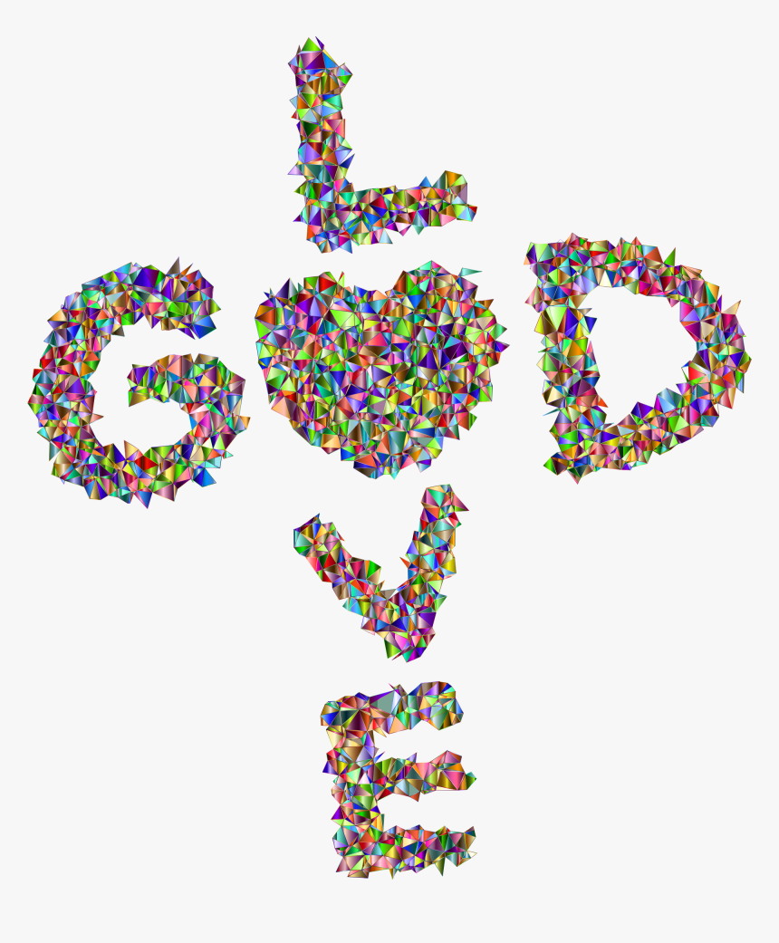 Low Poly Love Big - God Love Png Format, Transparent Png, Free Download