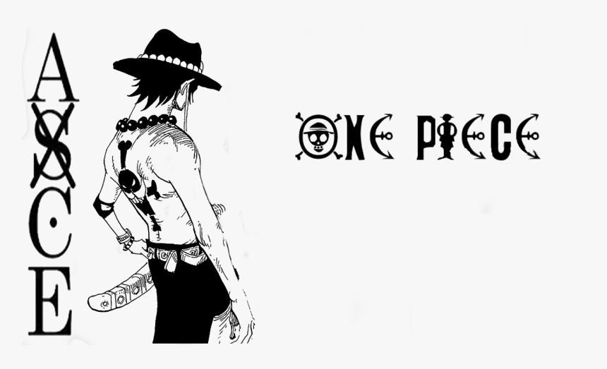 Transparent One Piece Ace Png - One Piece Ace Black And White, Png Download, Free Download