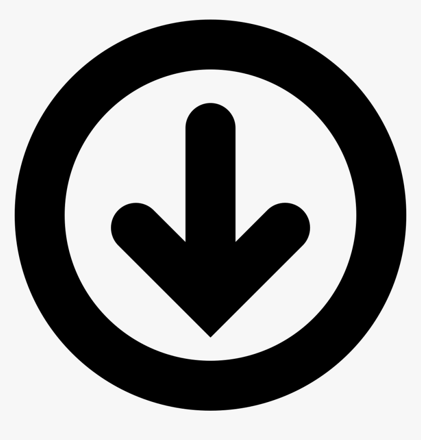 Arrow Down Circle - Copyright Logo Svg, HD Png Download, Free Download