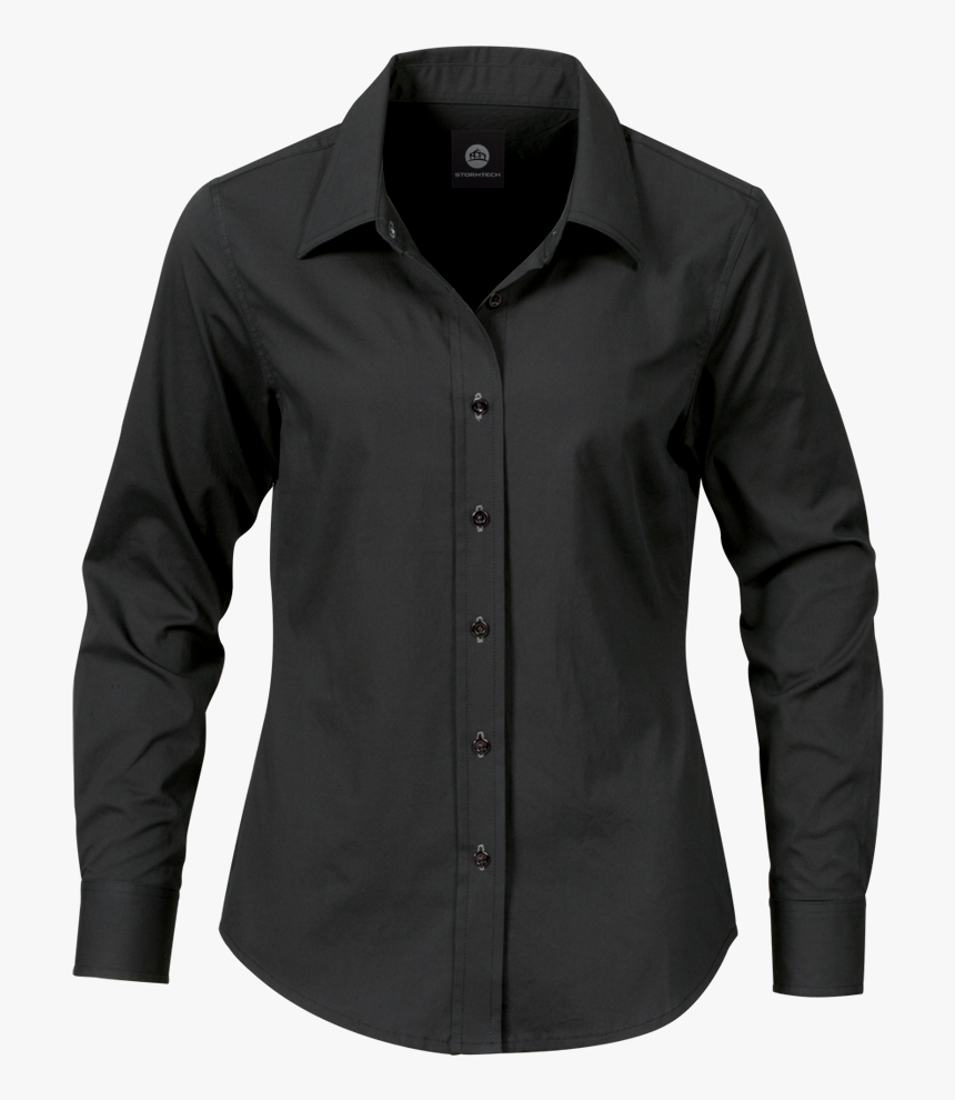 Black Dress Shirt Png Image - Nike Hyper Dry Long Sleeve Hooded Breathe Top, Transparent Png, Free Download