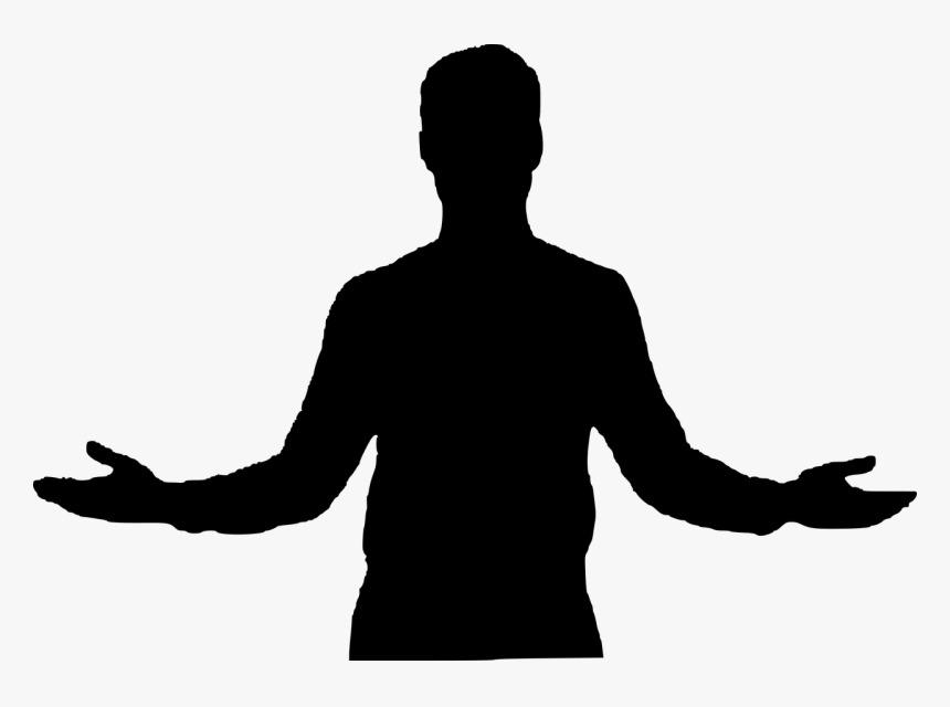 Businessman, Silhouette, Arms Outstretched - Silhouette Outstretched Arms, HD Png Download, Free Download