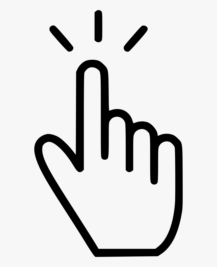 Scroll Down Finger Icon Clipart , Png Download - Finger Tab Icon, Transparent Png, Free Download