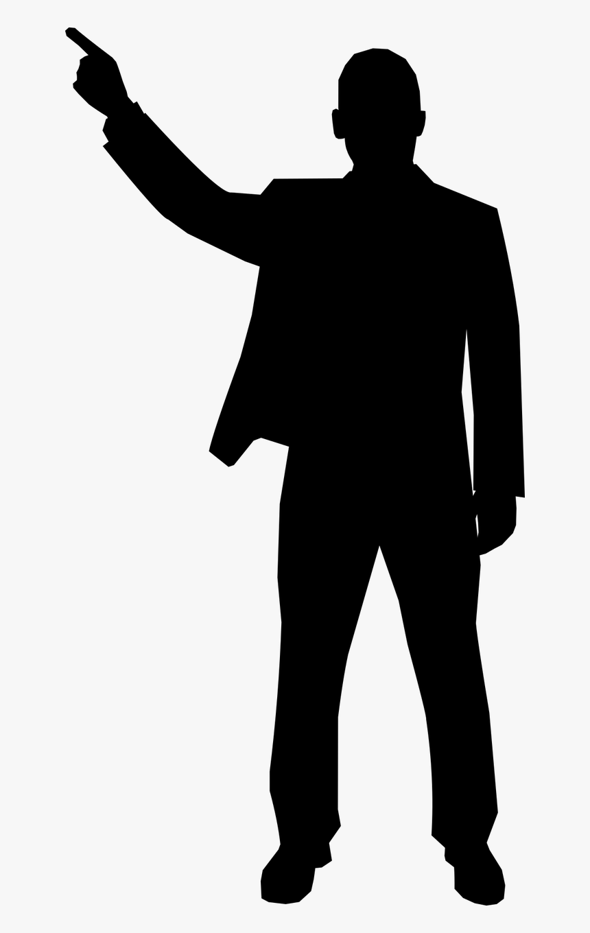 Vector Suit Business Man - Man Pointing Silhouette Png, Transparent Png, Free Download