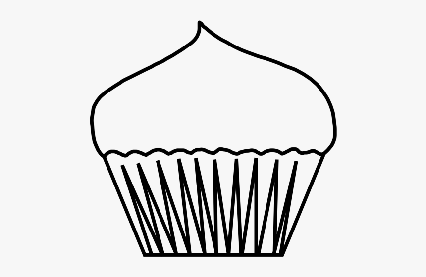 Cupcake Outline Clip Royalty Free Download Black And - Outline Cupcake Clipart Black And White Png, Transparent Png, Free Download