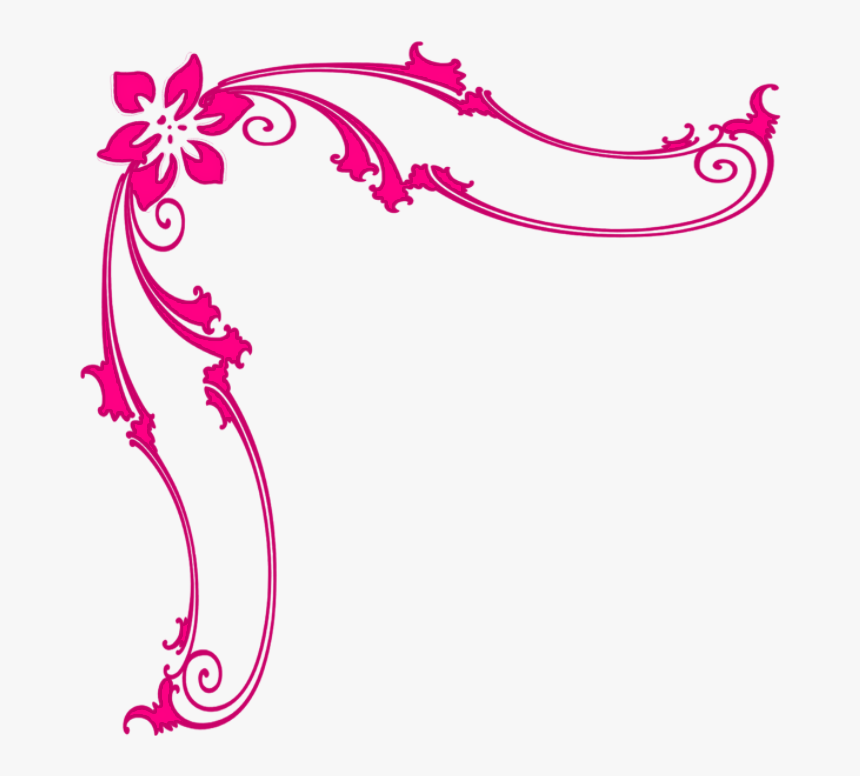 Transparent Border Designs Png - Corner Border Clipart Pink, Png Download, Free Download