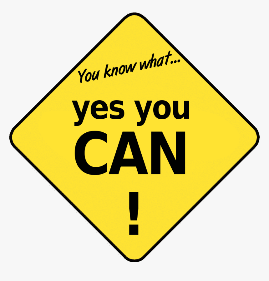 Yes You Can Clipart - Golf Cart Road Sign, HD Png Download, Free Download