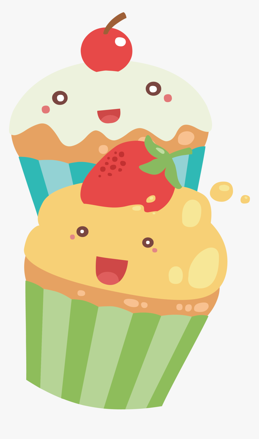 Torta Muffin Cute Cupcakes - Cupcake Cartoon Clipart Png, Transparent Png, Free Download