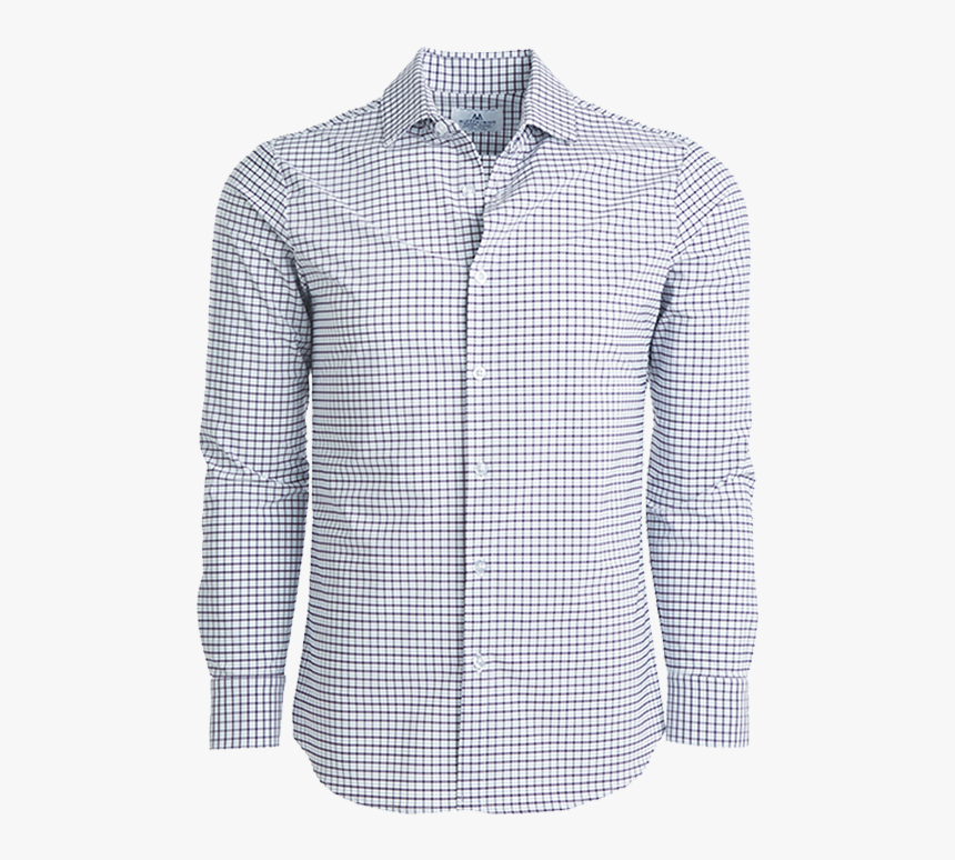 Mizzen Main Lincoln Purple/light Blue Gingham Button - Blouse, HD Png Download, Free Download