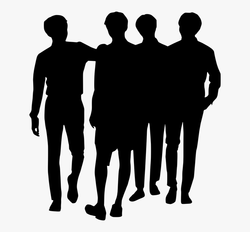 Silhouette, Team Building, Shaking Hands, Handshake - Group Of Man Silhouette, HD Png Download, Free Download