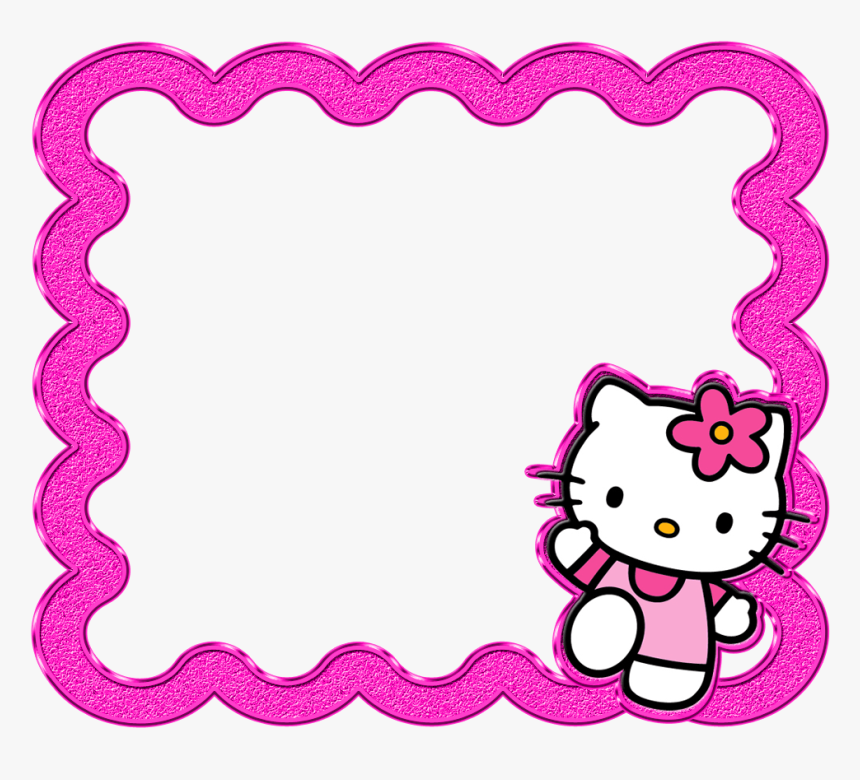 Borders, Images And Backgrounds - Hello Kitty Name Tag, HD Png Download, Free Download