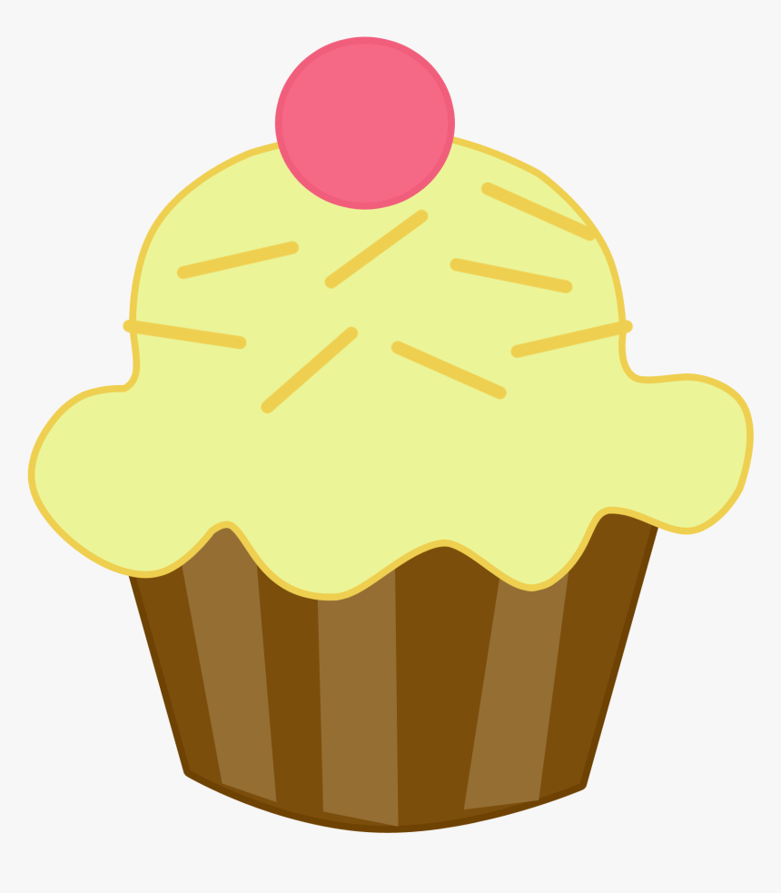 Candies Drawing Cupcake, Picture - Yellow Cupcake Drawing, HD Png Download, Free Download