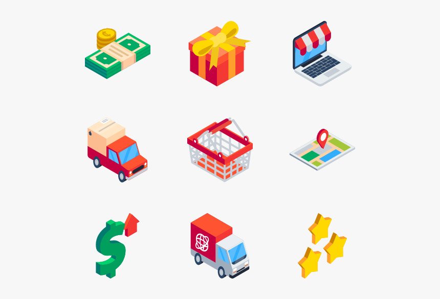 Ecommerce - Isometric Ecommerce Icons, HD Png Download, Free Download